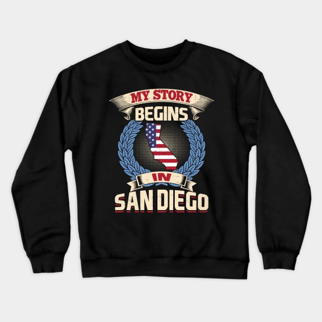 San Diego California Tshirt for Men, Women, & Kids Crewneck Sweatshirt by bamalife